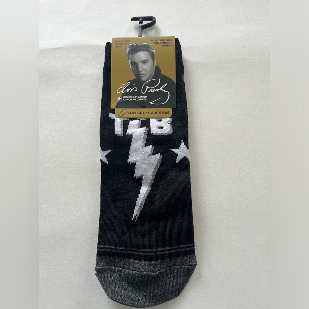 Elvis Presley Low Cut Socks Fits Men’s Shoe Size 7-12